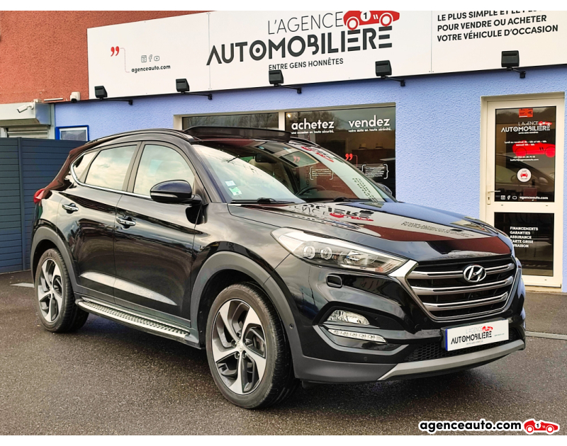 Achat voiture occasion, Auto occasion pas cher | Agence Auto Hyundai Tucson 1.7 CRDI 141 EXECUTIVE DCT-7 2WD Noir Année 2018 Automatique Diesel